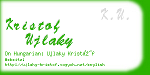 kristof ujlaky business card